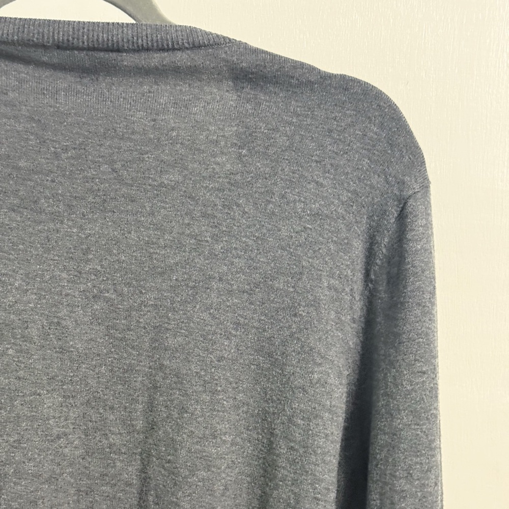 Talbots Pima Cotton Cardigan 1X Gray Button Front Lightweight Sweater - Picture 14 of 17
